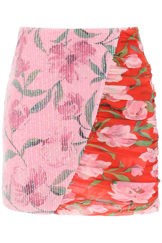 Rotate floral print and sequin mini skirt 1122402945 WILDEVE PRISM PINK COMB