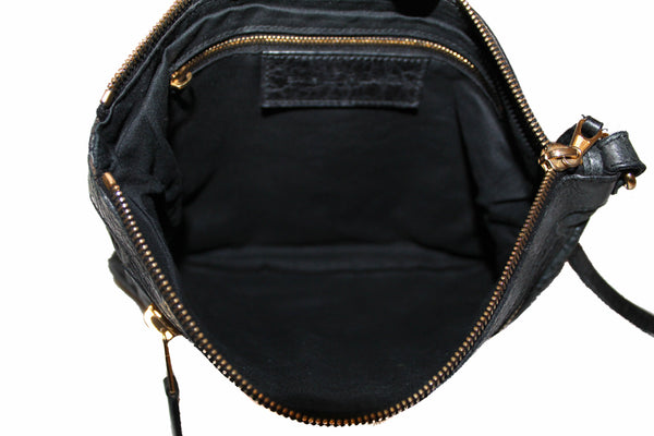 Balenciaga Black Giant 21 Gold Lambskin Leather Clutch | Italystation.com - Shop Now at italystation.com