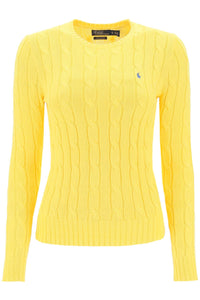 cable knit cotton sweater 211891640007 TRAINER YELLOW