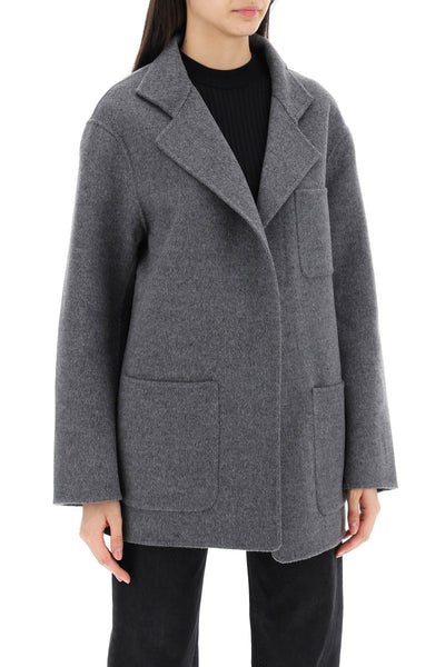 Toteme double-faced wool jacket 242 WRO1613 FB0006 PALE GREY MELANGE