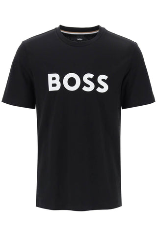 Boss tiburt 354 logo print t-shirt 50495742 BLACK