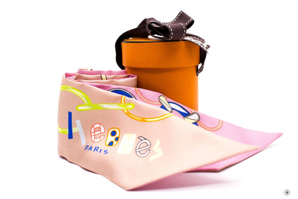 HERMES Hermes H063951S Twilly Mb/rose Poudre/bl / 09 Silk Silk & Scarf | Italystation.com - Shop Now at italystation.com