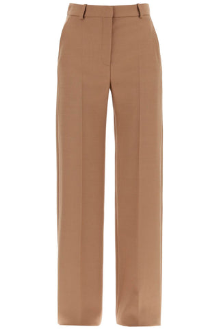 straight wool trousers for men. 600739 3CU750 TOBACCO