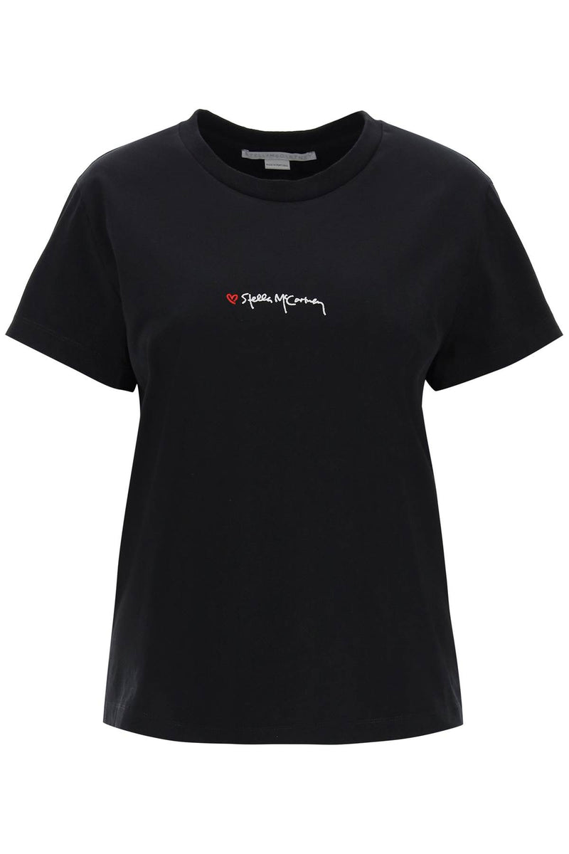 Stella mccartney t-shirt with embroidered signature – Italy Station