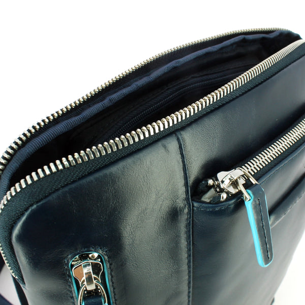 Piquadro - borsello porta ipad blue square - ca1816b2 - blu2 | Italystation.com - Shop Now at italystation.com