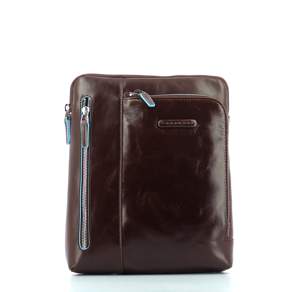 Piquadro - leather organised crossbody blue square - ca1816b2 | Italystation.com - Shop Now at italystation.com