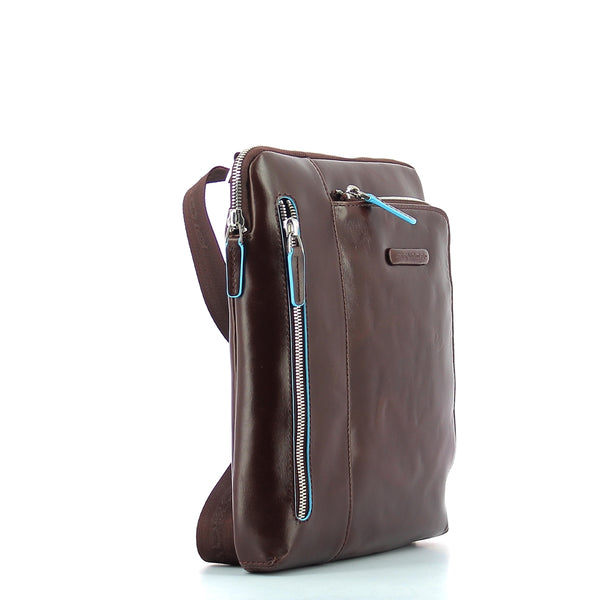 Piquadro - leather organised crossbody blue square - ca1816b2 | Italystation.com - Shop Now at italystation.com