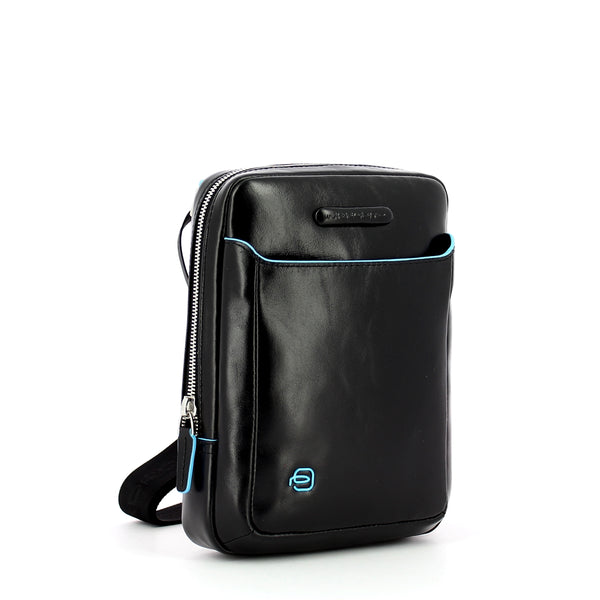 Piquadro - organised crossbody blue square - ca3084b2 - nero | Italystation.com - Shop Now at italystation.com