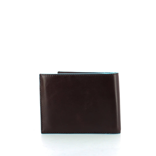 Piquadro - wallet with coin pouch blue square - pu1240b2 - mo | Italystation.com - Shop Now at italystation.com