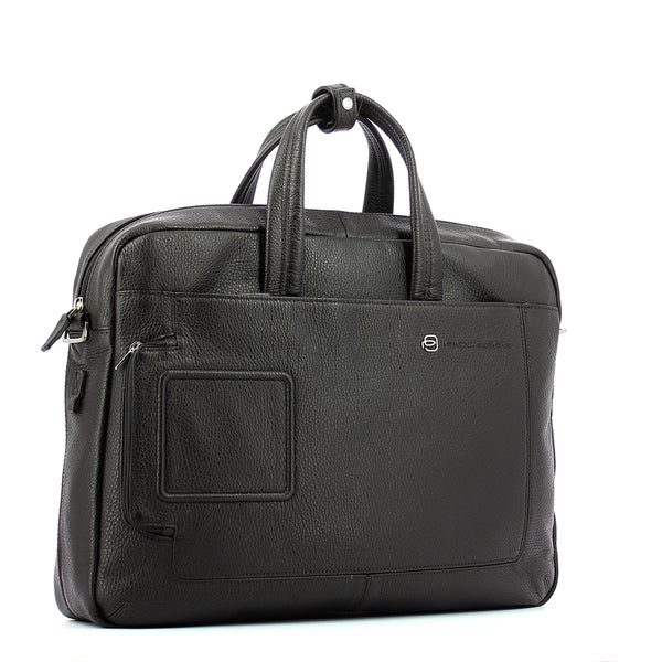 Piquadro - double handle laptop briefcase vibe 15.6 - outca31 | Italystation.com - Shop Now at italystation.com