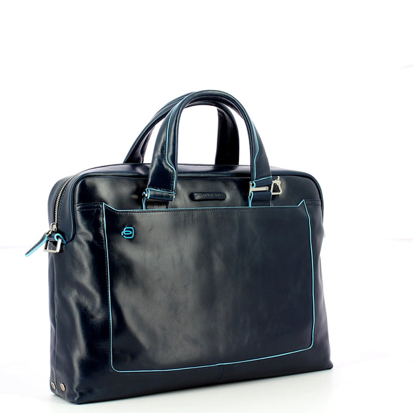 Piquadro - cartella due manici porta pc blue square 14.0 - ca | Italystation.com - Shop Now at italystation.com