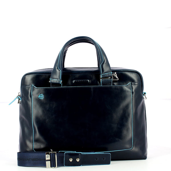 Piquadro - cartella due manici porta pc blue square 14.0 - ca | Italystation.com - Shop Now at italystation.com