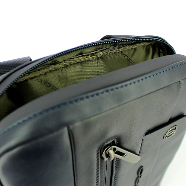 Piquadro - organised leather crossbody urban - ca1816ub00 - b | Italystation.com - Shop Now at italystation.com
