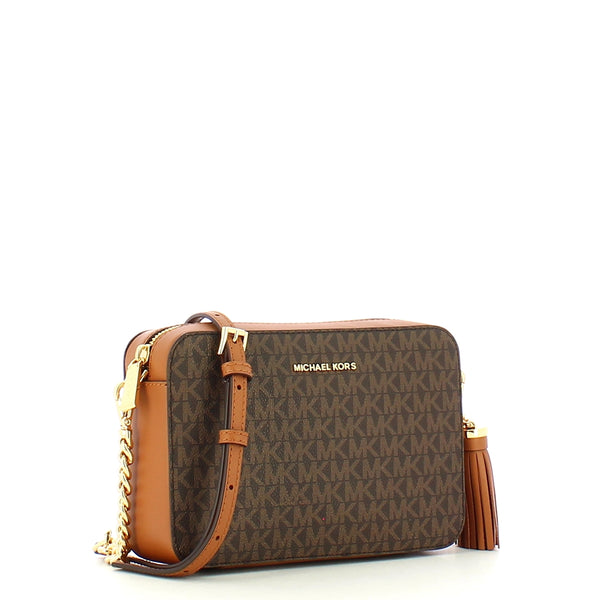 Michael Kors Michael kors - ginny brown logoed crossbody bag - 32f8gf5 | Italystation.com - Shop Now at italystation.com