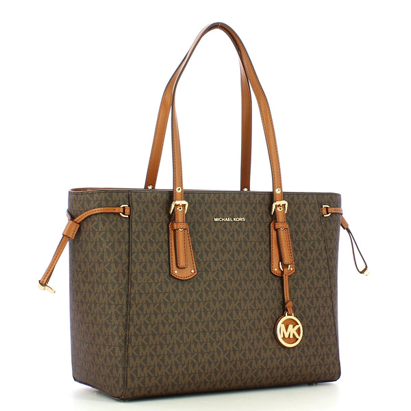 Michael Kors Michael kors - voyager medium brown logoed tote - 30f8gv6 | Italystation.com - Shop Now at italystation.com