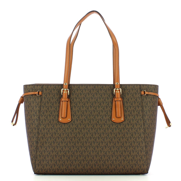 Michael Kors Michael kors - voyager medium brown logoed tote - 30f8gv6 | Italystation.com - Shop Now at italystation.com