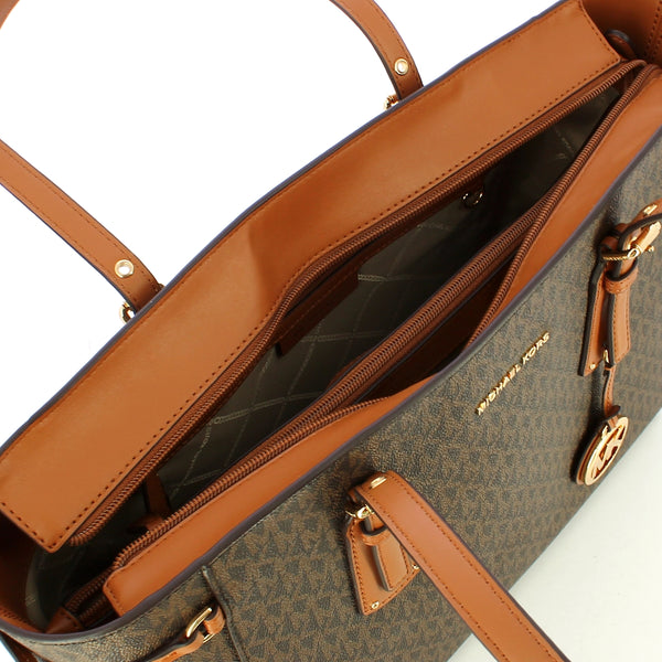 Michael Kors Michael kors - voyager medium brown logoed tote - 30f8gv6 | Italystation.com - Shop Now at italystation.com