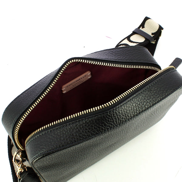 Coccinelle - tebe noir crossbody bag - mn555m301 - noir | Italystation.com - Shop Now at italystation.com