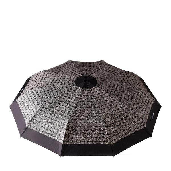 Borbonese - Mini Umbrella OP Naturale Nero - 6DW801O78 - OP/NATURALE/NERO