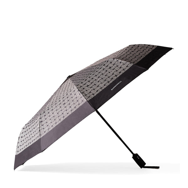 Borbonese - Mini Umbrella OP Naturale Nero - 6DW801O78 - OP/NATURALE/NERO