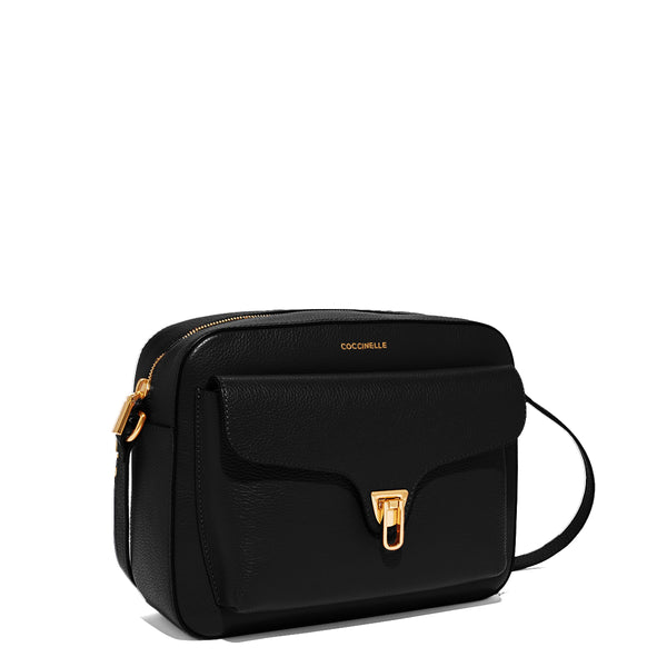 Coccinelle - Beat Soft Medium Noir Camera Bag MF6150401 | Italystation.com Shop Now at italystation.com