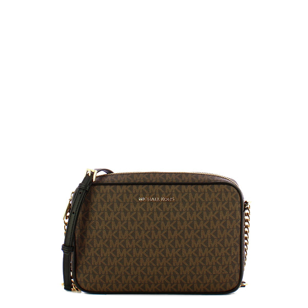 Michael Kors Michael kors - jet set brown black logoed camera bag - 32 | Italystation.com - Shop Now at italystation.com