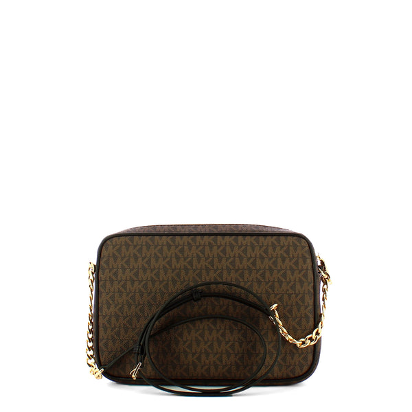 Michael Kors Michael kors - jet set brown black logoed camera bag - 32 | Italystation.com - Shop Now at italystation.com