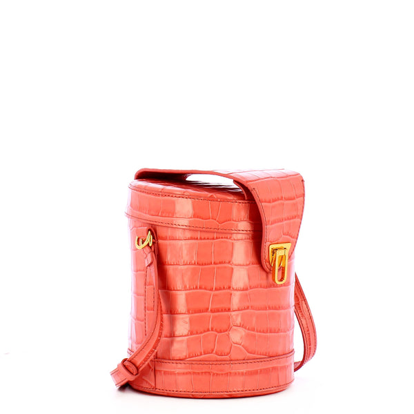 Coccinelle - secchiello orchestra shiny croco geranium - l2 | Italystation.com - Shop Now at italystation.com