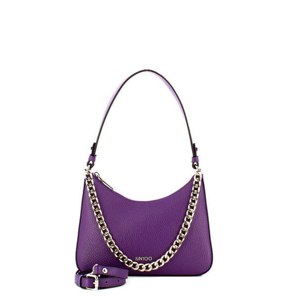 Iuntoo - borsa a spalla media eleganza viola - 168082 - viola | Italystation.com - Shop Now at italystation.com