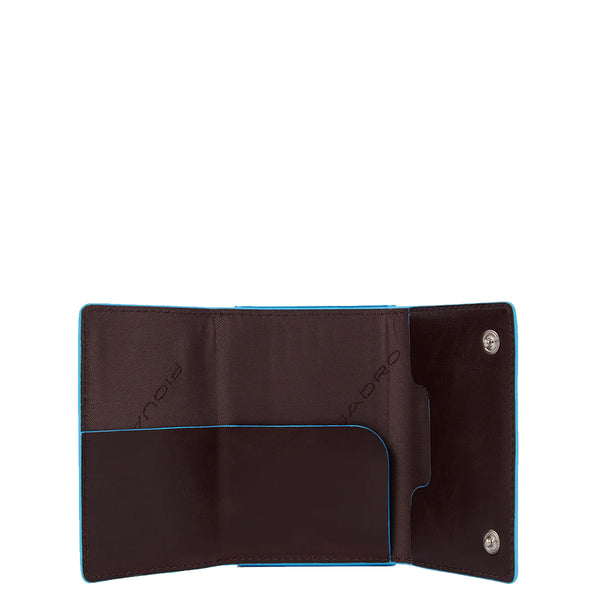 Piquadro - porta carte di credito con sliding system rfid blu | Italystation.com - Shop Now at italystation.com