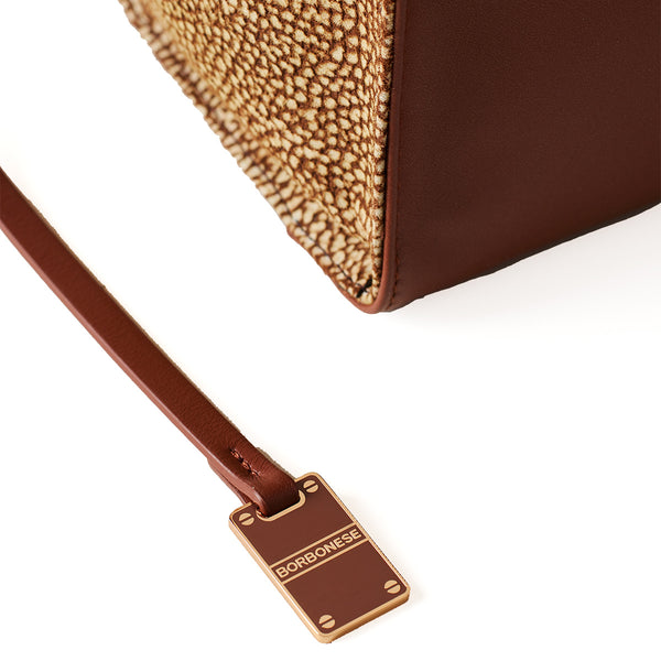 Borbonese - borsa a spalla livre large cuoio op naturale - 9 | Italystation.com - Shop Now at italystation.com
