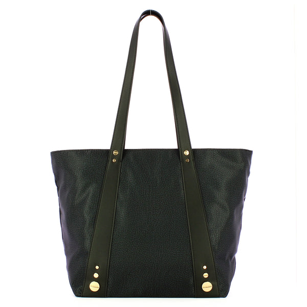Borbonese - Shopping Bag Medium Road Dark Black - 924888AH1 - DARK/BLACK