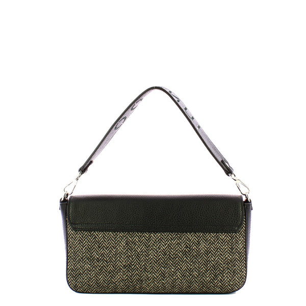 Iuntoo - sottospalla grande spiga essenziale nero spigato grigi | Italystation.com - Shop Now at italystation.com