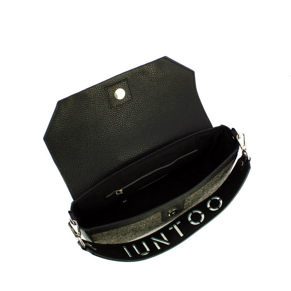 Iuntoo - sottospalla grande spiga essenziale nero spigato grigi | Italystation.com - Shop Now at italystation.com