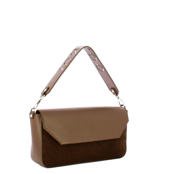 Iuntoo - sottospalla grande camoscio essenziale fango - 116001  | Italystation.com - Shop Now at italystation.com