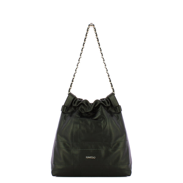 Iuntoo - magnetica nero small shoulder bag - 114003 - nero | Italystation.com - Shop Now at italystation.com