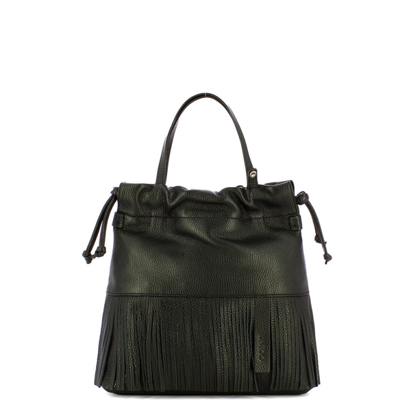 Iuntoo - suadente nero small handbag - 114013 - nero | Italystation.com - Shop Now at italystation.com