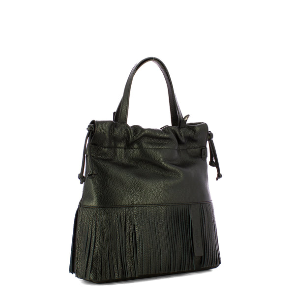Iuntoo - suadente nero small handbag - 114013 - nero | Italystation.com - Shop Now at italystation.com