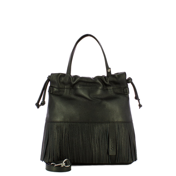 Iuntoo - suadente nero small handbag - 114013 - nero | Italystation.com - Shop Now at italystation.com