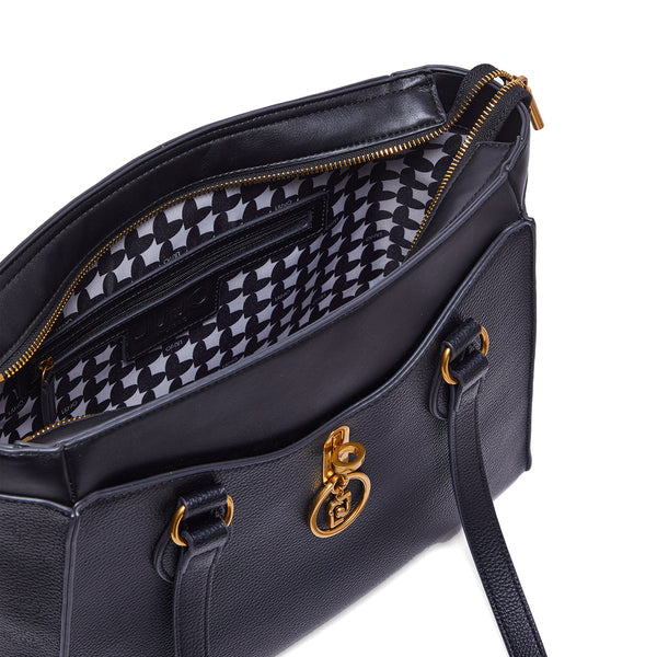 Liu Jo Liu jo - shopper ecosostenibile con charm black - af3032e0031 - | Italystation.com - Shop Now at italystation.com