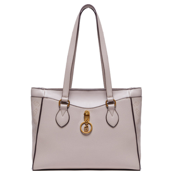 Liu Jo Liu jo - shopper ecosostenibile con charm taupe - af3032e0031 - | Italystation.com - Shop Now at italystation.com