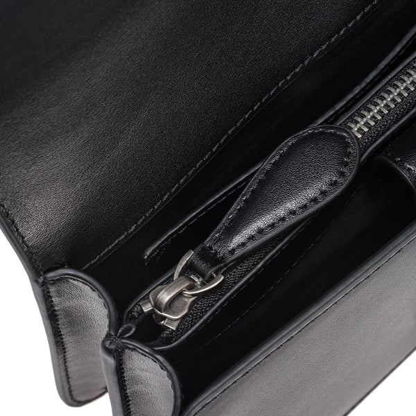 Pinko - mini borsa a tracolla love one nero old silver - 100059a | Italystation.com - Shop Now at italystation.com
