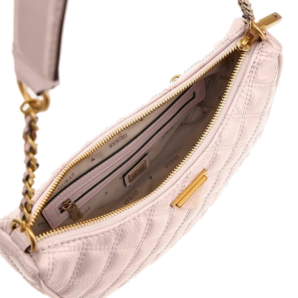 Guess - giully quilted light rose shoulder bag - hwqi8748120 - l | Italystation.com - Shop Now at italystation.com