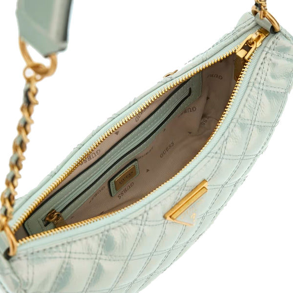Guess - giully quilted mint shoulder bag - hwqi8748120 - mint | Italystation.com - Shop Now at italystation.com