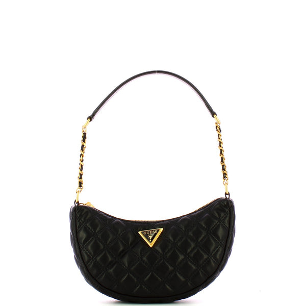 Guess - giully quilted black shoulder bag - hwqa8748120 - black | Italystation.com - Shop Now at italystation.com