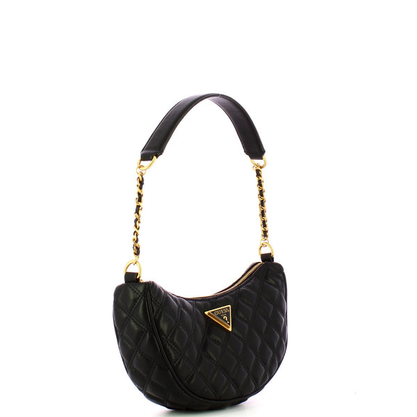 Guess - giully quilted black shoulder bag - hwqa8748120 - black | Italystation.com - Shop Now at italystation.com