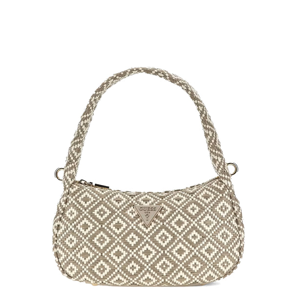 Guess - rianee taupe raffia shoulder bag - hwwr9228020 - taupe | Italystation.com - Shop Now at italystation.com