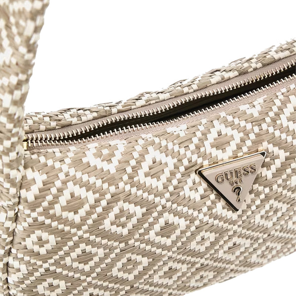 Guess - rianee taupe raffia shoulder bag - hwwr9228020 - taupe | Italystation.com - Shop Now at italystation.com