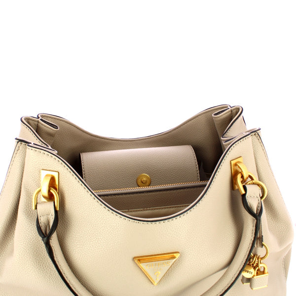 Guess - rianee taupe raffia shoulder bag - hwwr9228020 - taupe | Italystation.com - Shop Now at italystation.com
