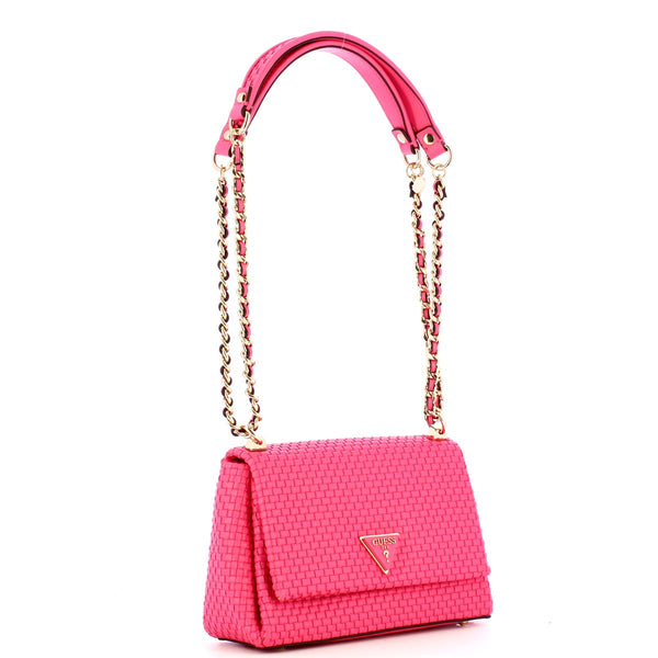Guess - etel woven watermelon shoulder bag - hwww9219210 - water | Italystation.com - Shop Now at italystation.com